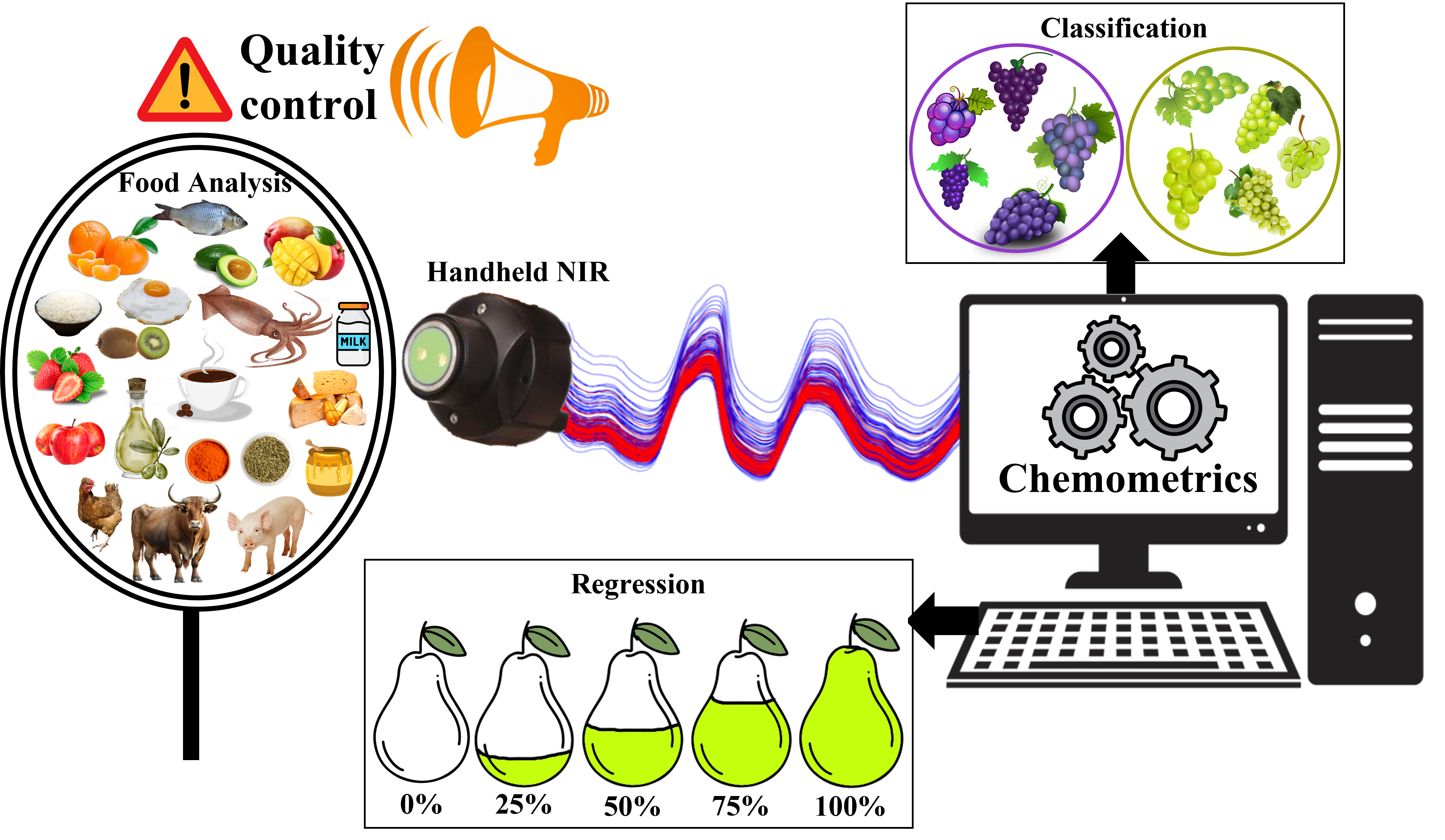 This study conducted a systematic literature review on the use of handheld NIR with chemometrics in food quality control to ensure the integrity of food products.
